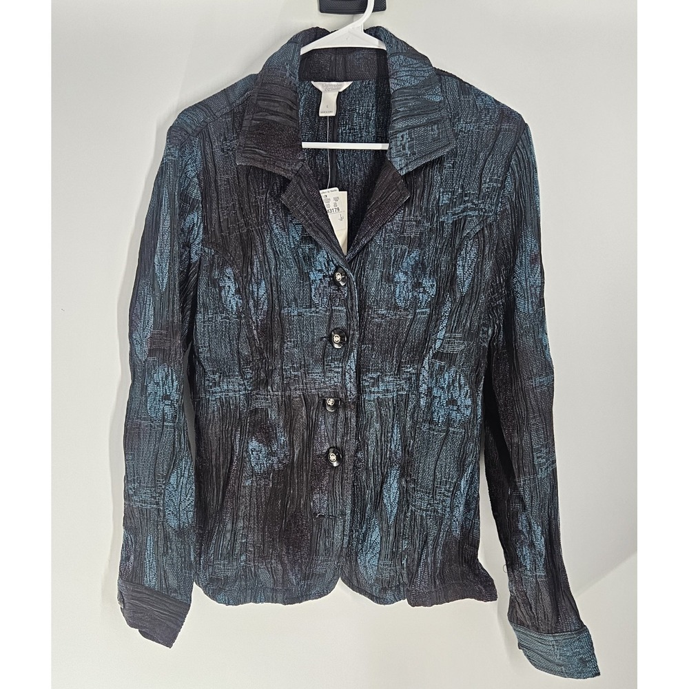 Christopher & Banks‎ Women's Large Jacket Multi Color Button Up NWT